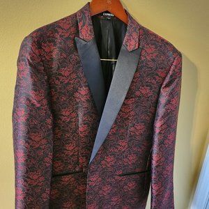 Garnet and black Express Mens dinner jacket